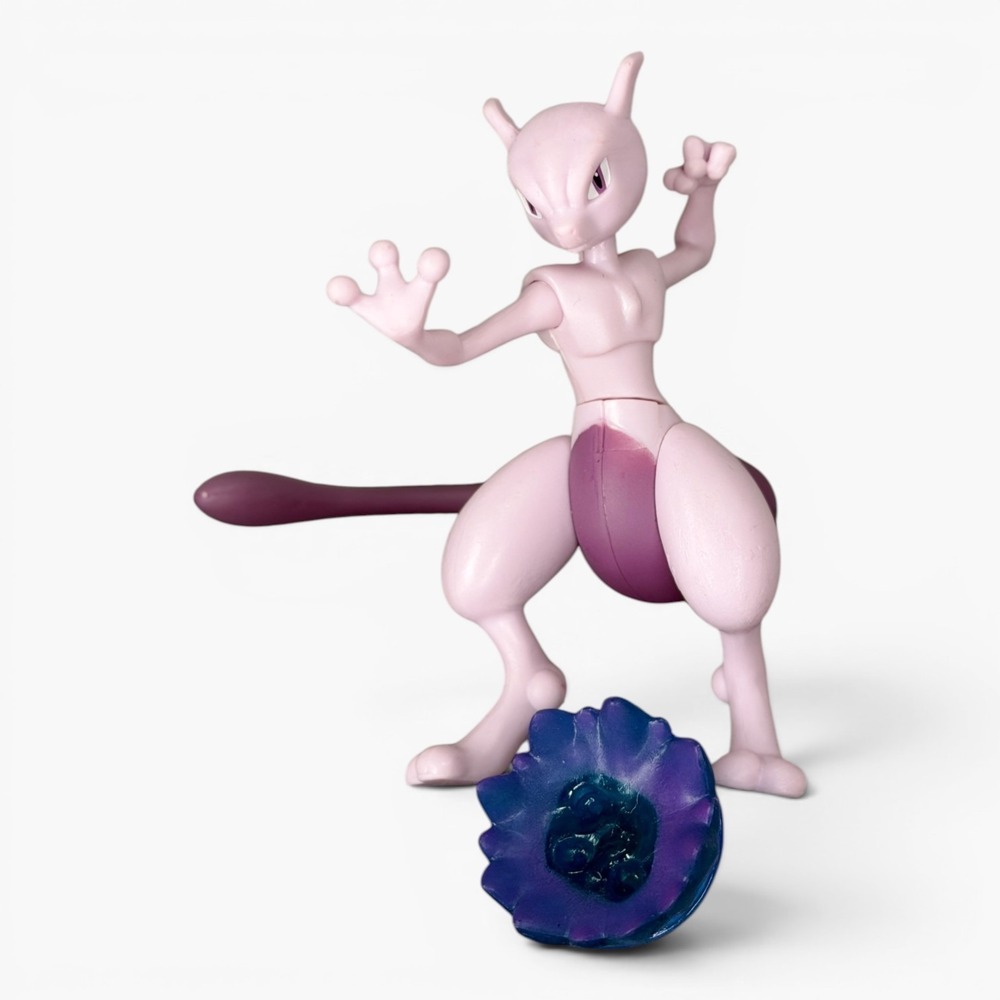Pokemon‎ Mewtwo Battle Feature Figure Jazwares Psychic Blast Accessory 4.5"
